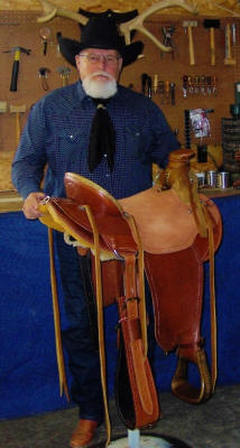 Fred Wagner and handmade saddle